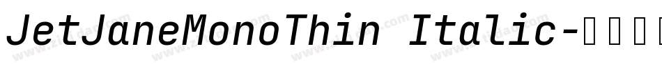 JetJaneMonoThin Italic字体转换